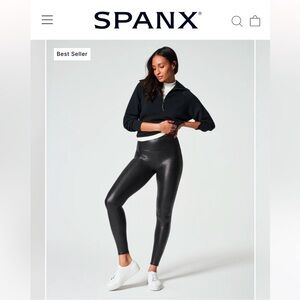 NWT SPANXshape Faux Leather Leggings